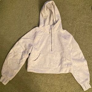 Lululemon scuba oversized half zip hoodie, size XS/S, gray